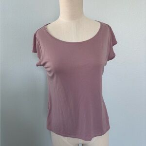Eileen Fisher Dusty Rose Short Sleeve Top